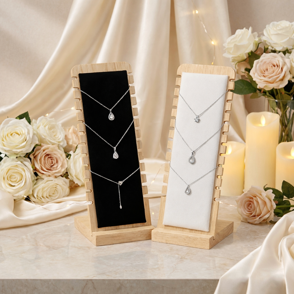 Wooden Jewelry Tower – Professional Countertop Display Rack