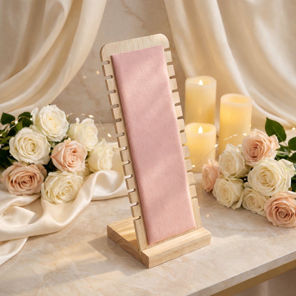 Wooden Jewelry Tower – Professional Countertop Display Rack