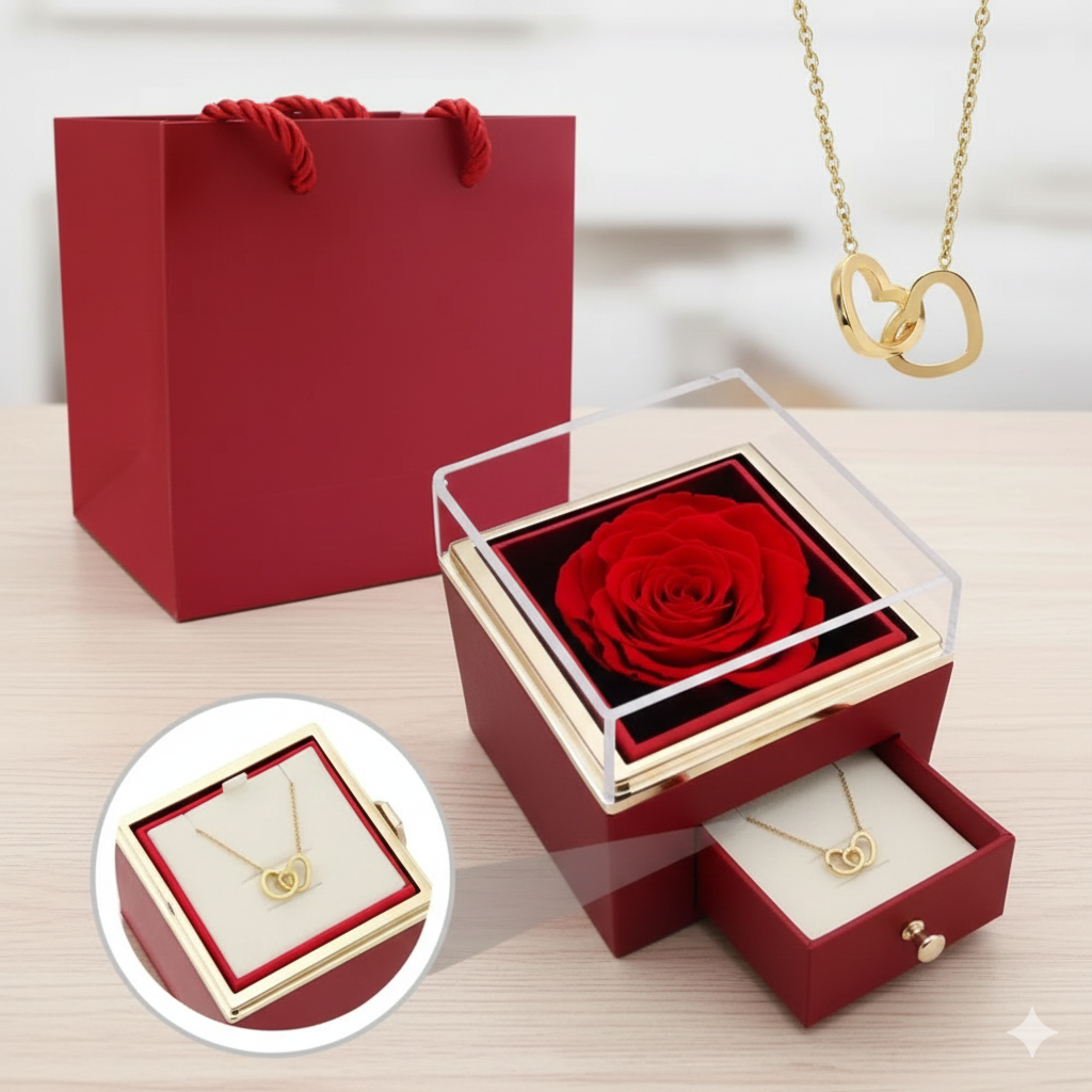 Custom Name Double Heart Necklace